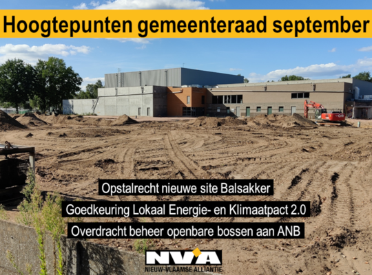 Gemeenteraad september 2022 Gemeenteraad september 2022